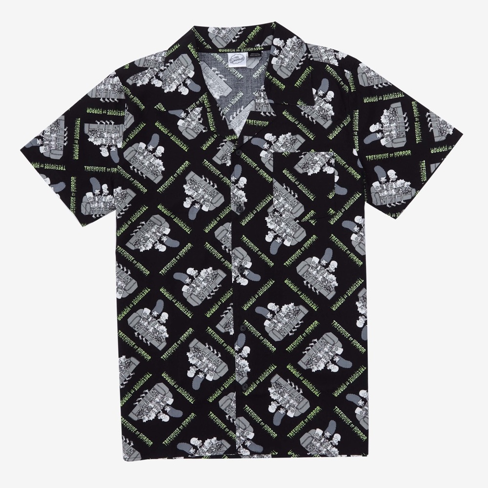 The Simpsons Treehouse of Horror Woven Button-Up Shirt